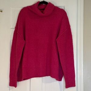 Karen Kane Vibrant Pink Cowl Neck Sweater